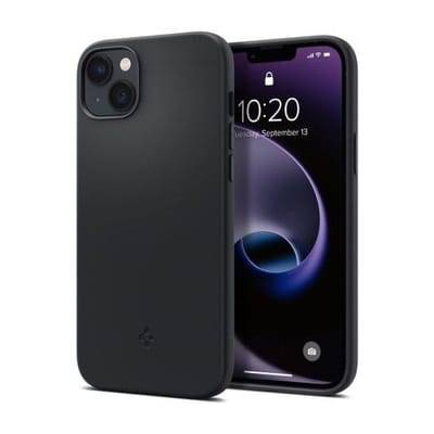 Spigen Silicone Fit MagSafe Hoesje Geschikt voor Apple iPhone 14 Plus Zwart