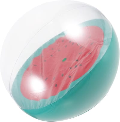 Opblaasbare Waterbal - Strandbal Zwembadbal - Waterpret Zomerspel - Transparant Watermeloenprint - 32cm Doorsnede