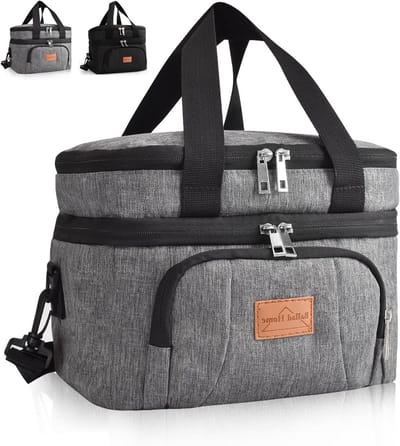 Geïsoleerde Lunchtas - Thermische Tas geschikt voor Picknick en Werk - 10L - Grijs