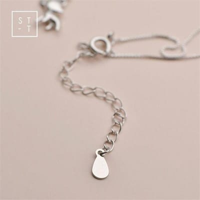 Nieuwe, eenvoudige en schattige sieraden met dierenaura, een hert, van 925 sterling zilver, perfect als kerstcadeau voor je vriendin. Exquisite hangerketting XL208 gray