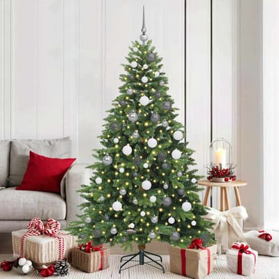 vidaXL Kunstkerstboom met 300 LED met standaard Groen 180 cm PE en PVC