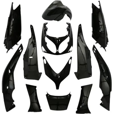 Kit carénage P2R pour Scooter Yamaha 500 Tmax 2001 à 2007 12 pieces noir brillant Neuf