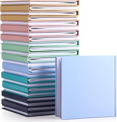 Blanco notitieboeken - Kleine schetsblokken - Ideeën vastleggen - Zonder lijnen - 24 stuks - Morandi kleuren