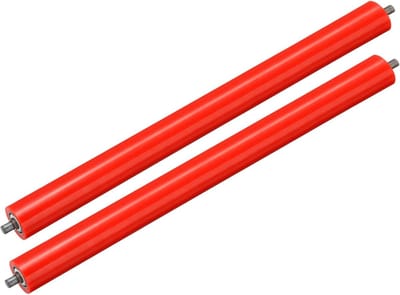 Polyurethaan Coated Transportrol 2 Inch Diameter 24 Inch Lengte, 2 Stuks RVS Vervangingsonderdeel voor Galvanized Einde, Geschikt voor Transportbanden en Machines