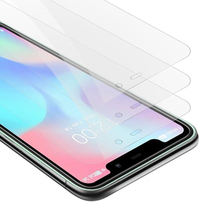Cadorabo 3x Screenprotector geschikt voor Oukitel C22 - Beschermende Pantser Film in KRISTALHELDER - Getemperd (Tempered) Display beschermend glas in 9H hardheid met 3D Touch
