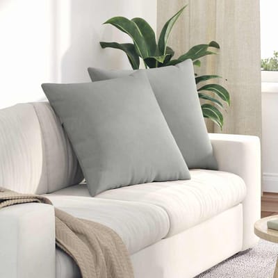 vidaXL - Zitkussens - 2 - st - Stof - Lichtgrijs - 60 - x - 60 - cm