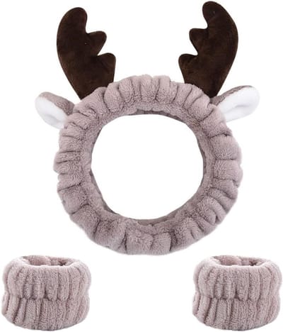 Zachte en Elastische Haarband en Armband Set voor Meisjes - Ideaal voor Make-up, Douche en Gezichtsreiniging