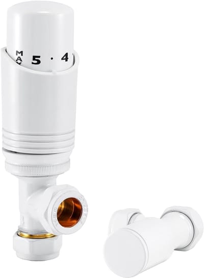Thermostatische afdekking voor radiator incl. afdekventiel - 15mm schuin