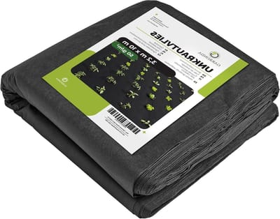 Onkruidvlies Tuinvlies 50 g/m² Voor Bodembedekking En Onkruidcontrole In De Tuin Geschikt Voor Bedden Paden En Ondergrond Waterdoorlatend Scheurvast GD-0176 (3,2 m x 10 m, Zwart)
