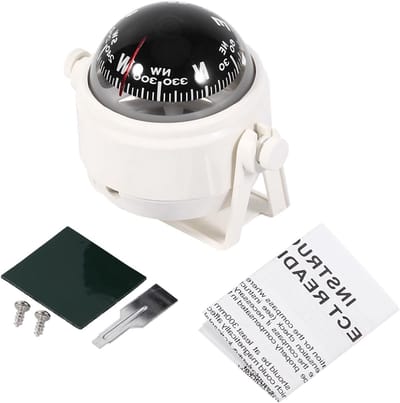 Compas voor Boot met Flush Mount Houder - Magnetisch en Digitaal, Perfect voor Navigatie op Zee