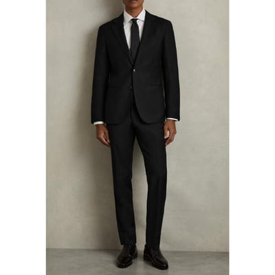 Reiss Sb 2b Notch Plain Weave Blazer Black Size: 40 | Blazers Outlet | Heren | Zwart