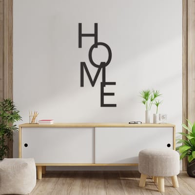 Muurtekst Home - Wanddecoratie Home - Muurdecoratie Hout - Wanddecoratie Hout - Muurdecoratie Woonkamer - Wanddecoratie Woonkamer - Wanddecoratie Industrieel - Wanddecoratie Tekst - Home Decor - Wall Art Spreuk - 89 x 40 cm