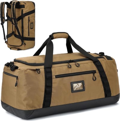 Ruime en Lichtgewicht Reistas voor Sport en Gym, 76 cm, Duffle Bag met Rugzakfunctie in Bruin