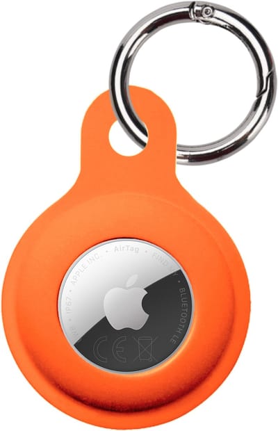 Hoesje Geschikt voor Apple AirTag 2 Sleutelhanger Hoesje Siliconen Hanger - Hoesje Geschikt voor Apple AirTag 2e generatie Hanger Sleutelhanger Hoesje - Oranje