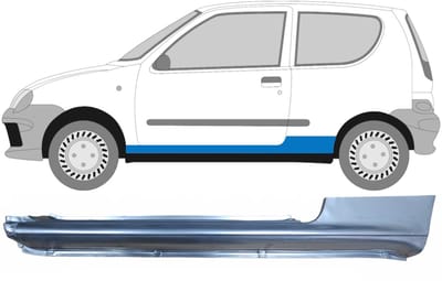 Volledige dorpel voor Fiat Seicento 1998-2010 / Links