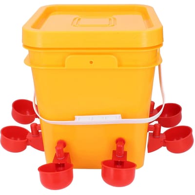 Automatische Kippendrinkbak Set Lage Morsing Zelfvullende Pluimvee Drinkbak Dispenser voor Kip rood