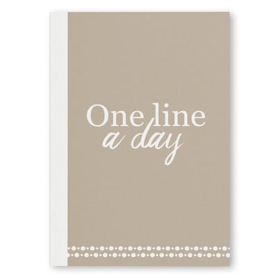 Fyllbooks - One Line A Day dagboek - Herinneringsboek - Vijfjarig Invulboek - Taupe
