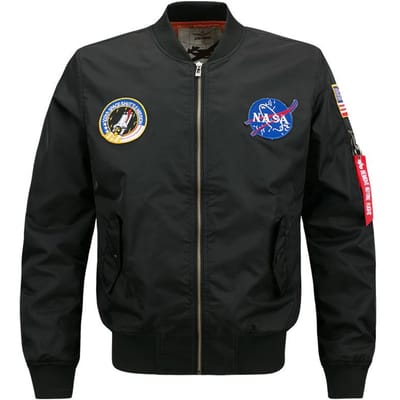 Automne et hiver nouveau manteau pour hommes costume de vol décontracté en coton rembourré pour hommes veste lourde pour hommes mode grande taille M black