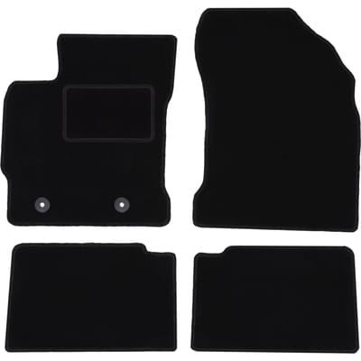 Zwarte veloursmatten voor: Toyota Auris II Hybrid hatchback, stationwagen (2012-2018)