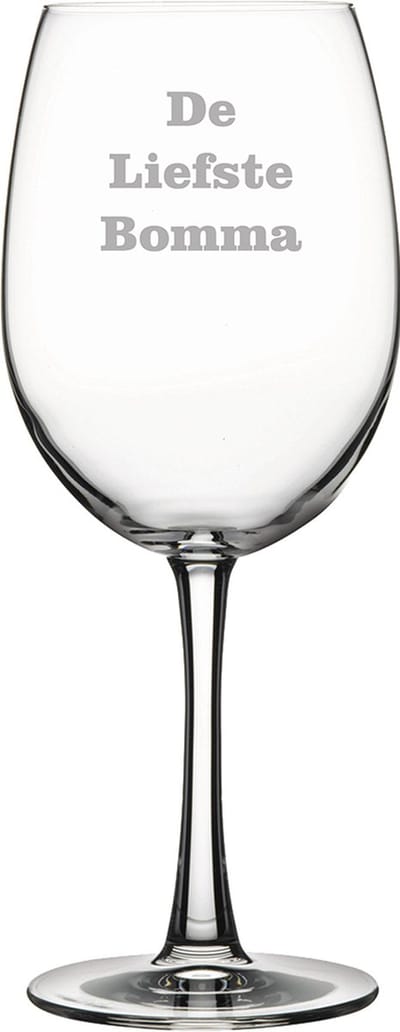 Rode wijnglas gegraveerd - 58cl - De Liefste Bomma
