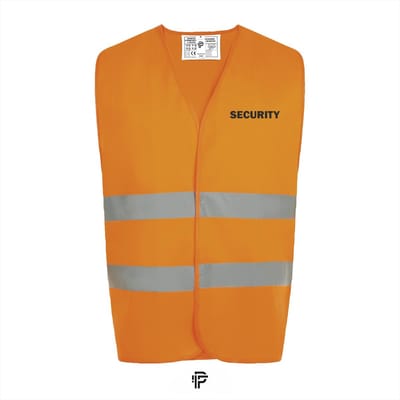 Veiligheidshesje SECURITY - Fluo Oranje - Maat L - Tekst zwart - Veiligheidshesje voor Volwassenen – Veiligheidsvest - Oranje Hesjes