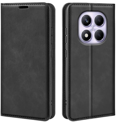 MobyDefend Hoesje - Geschikt voor Xiaomi Redmi Note 14 Pro 4G - Luxe Wallet Bookcase (Magnetische Sluiting) - Zwart