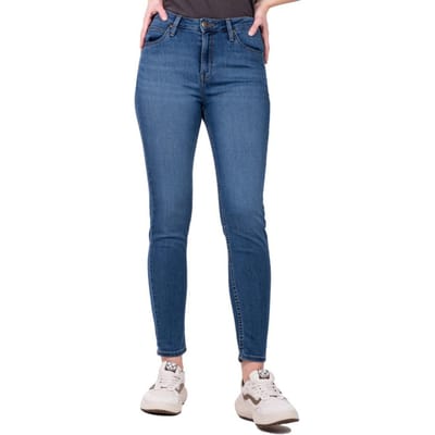 Lee Scarlett High Mid Martha Jeans Maat: W33L33 | Skinny Jeans Outlet | Dames | Blauw