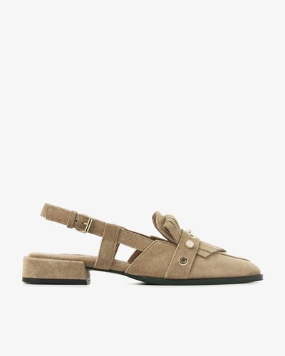 VIA VAI Jazz Tammi Slingbacks dames - Suède - Lichtbruin - Maat 41