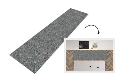 Keukenloper - Loper keuken - IJzer - Platen - Patroon - 200x50 cm - Keukenloper vinyl