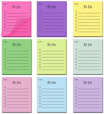 carmdering - Gelijnde Zelfklevende Notitieblokken - Kleurrijke Memo Pads - Verticale Sticky Notes - Visuele Codering Met 9 Kleuren - Restvrije Lijm Voor Schone Verwijdering - 110 G Houtpulp Papier - Compact 9 X 7,5 Cm Formaat - 9 Blokken