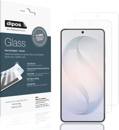 dipos – 2x Matte Pantserfolie geschikt voor Samsung Galaxy S26 | 9H Screenprotector