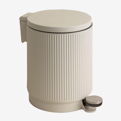 Pedaalemmer 5L - Afvalbak - Hygiënisch Afval - Binnenemmer Polypropyleen - 27 cm Hoog - Wit