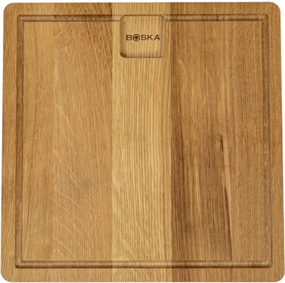 BOSKA Dining Board Friends S - Eikenhouten Serveerplank - Dinerbord met opvanggeul - 23 cm