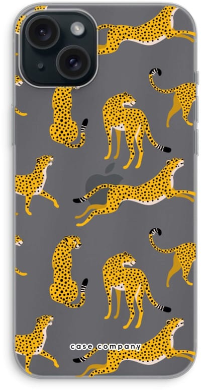 Case Company® - Hoesje geschikt voor iPhone 15 Plus hoesje - Luipaard - Soft Cover Telefoonhoesje - Bescherming aan alle Kanten en Schermrand