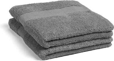 Yumeko handdoeken terry donkergrijs 50x100 - 2 st - Hotelkwaliteit - Bio, eco & fairtrade