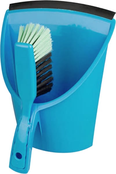 Stoffer en Blik - set - blauw - XL - 32 x 28 x 17 cm - binnen en buiten