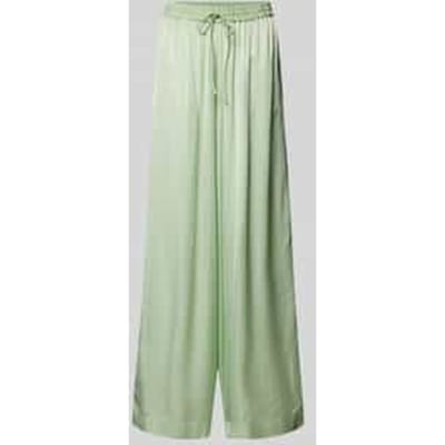 Regular fit wide leg broek van zuivere viscose model 'TALIA'