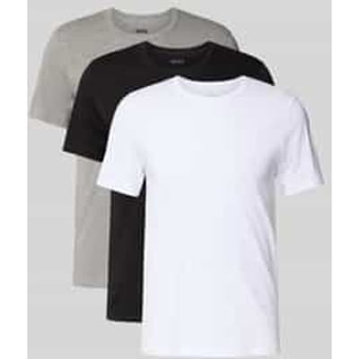 HUGO BOSS Classic T-shirts regular fit (3-pack) - heren T-shirts O-hals - zwart - grijs - wit