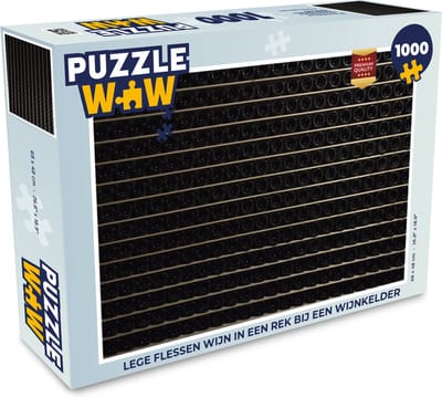 Puzzel Lege flessen wijn in een rek bij een wijnkelder - Legpuzzel - Puzzel 1000 stukjes volwassenen