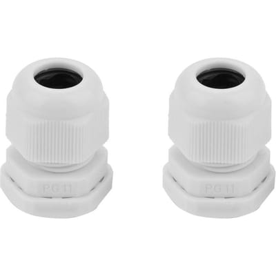 10 STKS/set IP68 Waterdicht Witte Nylon Plastic Kabelwartel Connector (PG11)