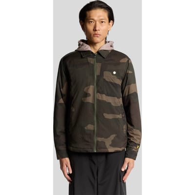 Lyle & Scott Insulated Camoflage Overshirt Grey Taupe Size: XS | Military Jackets Outlet | Heren | Grijs