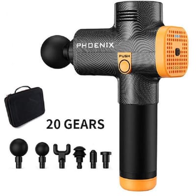 Phoenix A2 Massagepistool Diepe Weefsel Spierpijn Verlichting Lichaamsontspanning Afslankende Massager Voor Rug Nek Been EU Plug