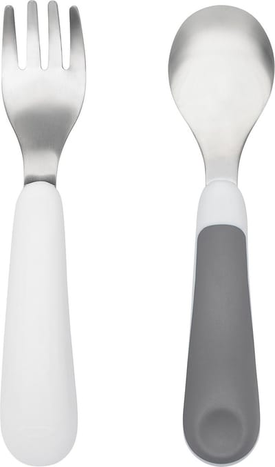 OXO tot Vork & lepel - Baby bestek - Kinder bestek - Baby servies - Grey