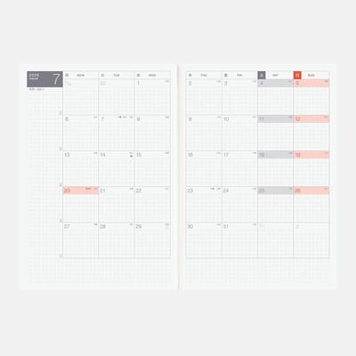 A5 Planner - Tomoe-River Papier - Dagelijkse Indeling - April Start - Voor Iedereen