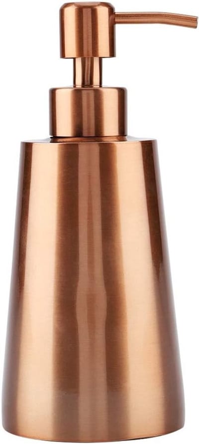 Roze Gouden Zeepdispenser van RVS, 350 ml, Ideaal voor Badkamer en Keuken, Modern Design en Duurzaam Gebruik