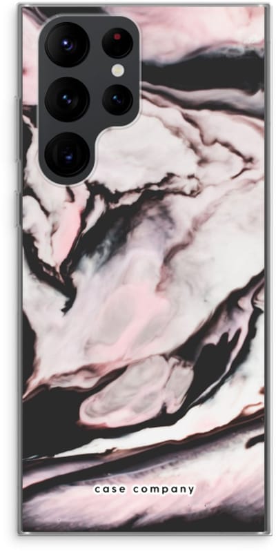 Case Company® - Hoesje geschikt voor Samsung Galaxy S22 Ultra hoesje - Roze stroom - Soft Cover Telefoonhoesje - Bescherming aan alle Kanten en Schermrand