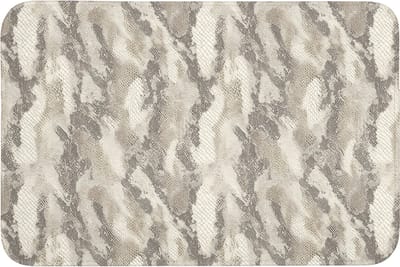Badmat 90x60 cm - Antislip - Slang - Patroon - Taupe - Badmatten voor badkamer - Badkamermat - Douchemat - Badkamer mat