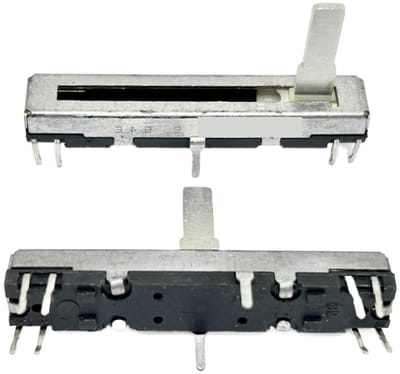 Regelweerstand - Glijpotentiometer - Volume Regelen - Middenpuntsweerstand - 45MM - Zwart