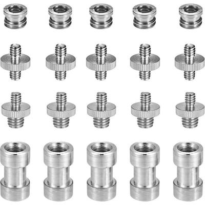 1/4 -20 tot 3/8 -16 Schroefdraad Adapter Converter Vrouwelijke Spigot Reducer Bus Schroef Mount Set