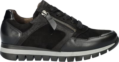 Gabor 438 Sneakers - Leer - Dames - Zwart - Maat 35,5